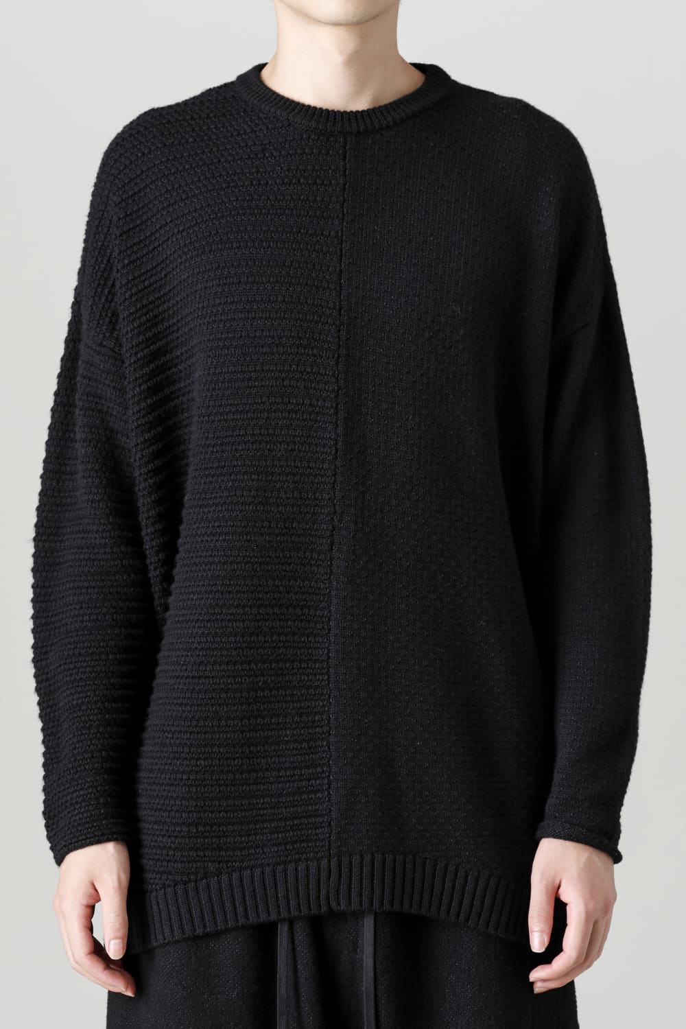 プルオーバー ニット メリノ ウール ブラック