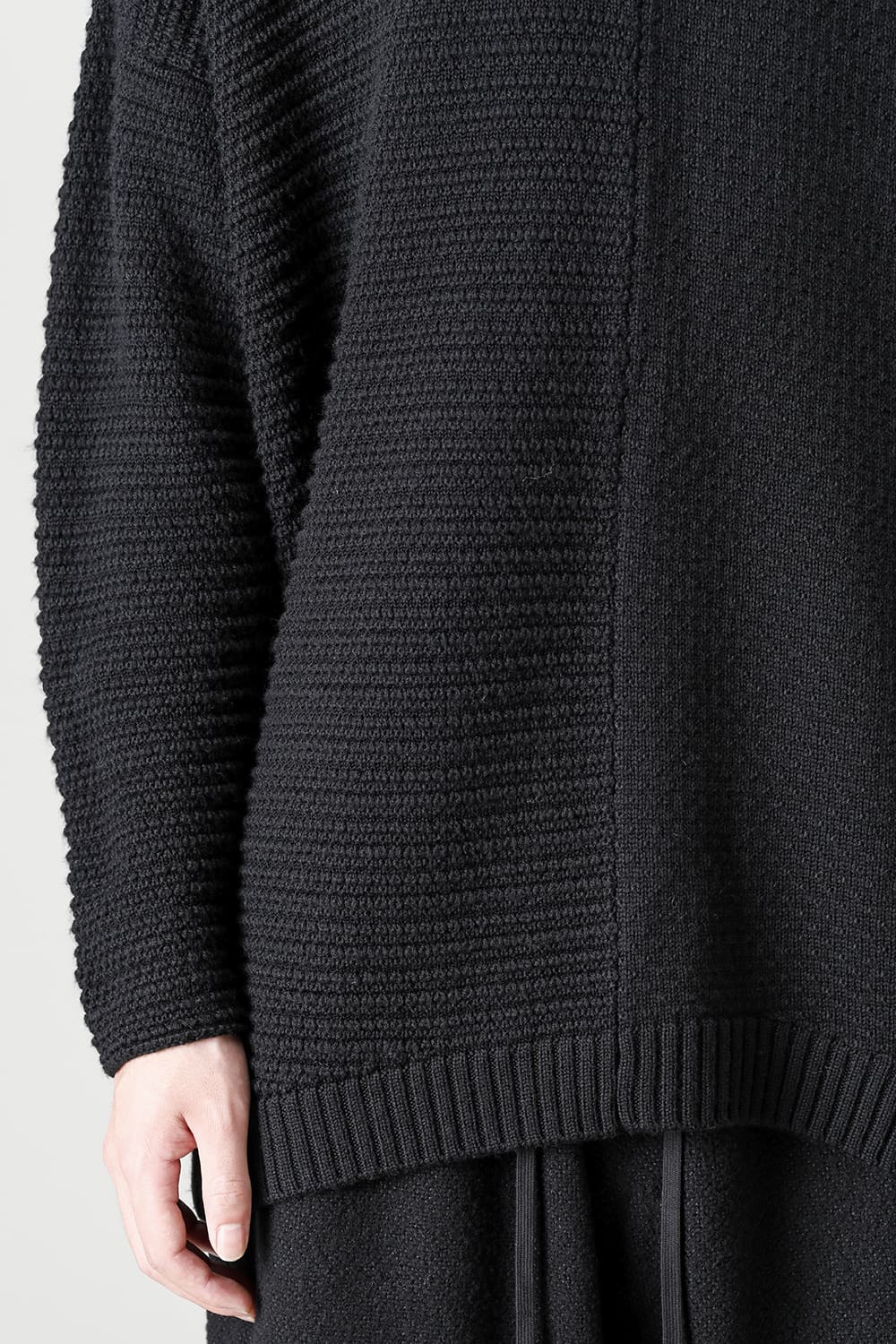 プルオーバー ニット メリノ ウール ブラック