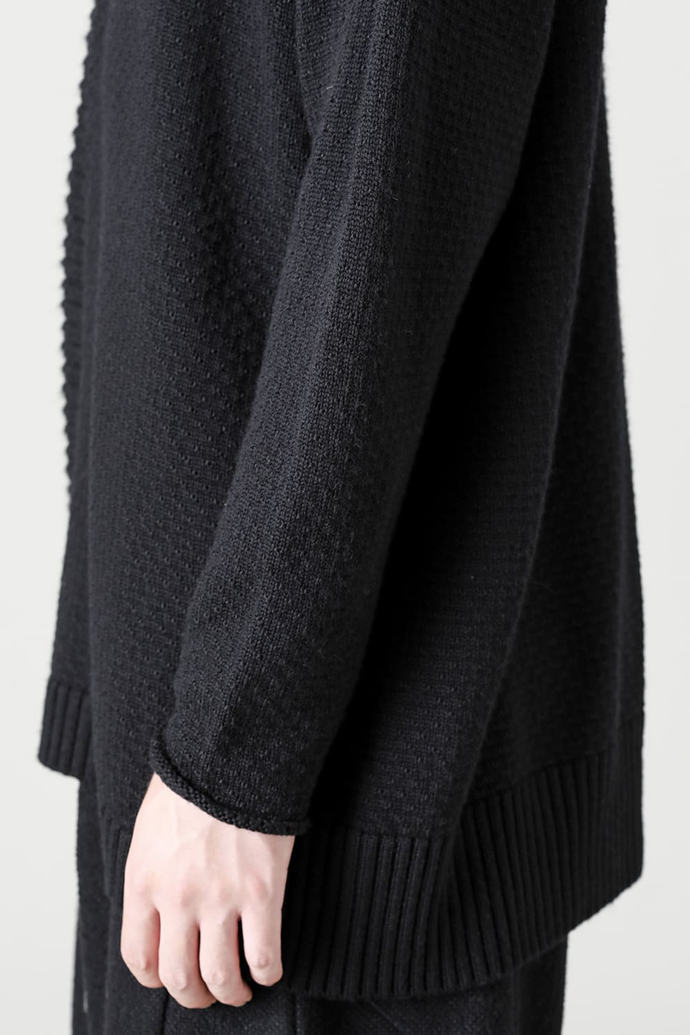 プルオーバー ニット メリノ ウール ブラック