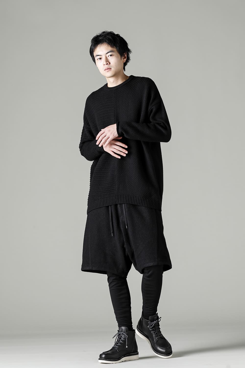 プルオーバー ニット メリノ ウール ブラック