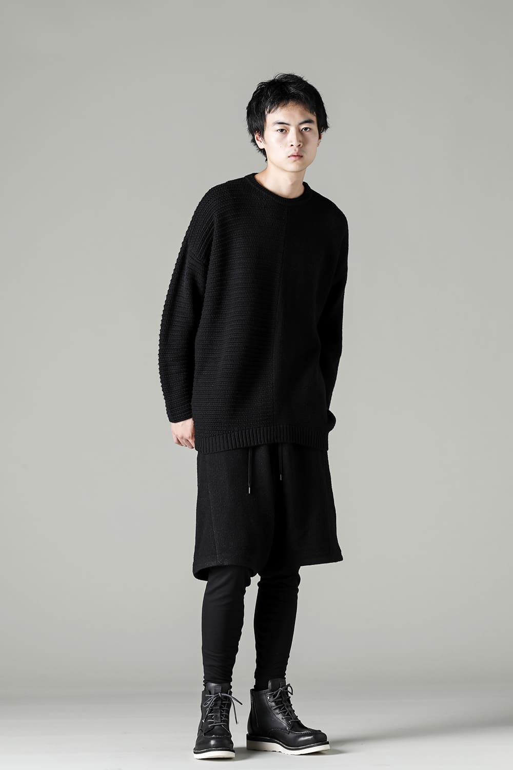 プルオーバー ニット メリノ ウール ブラック