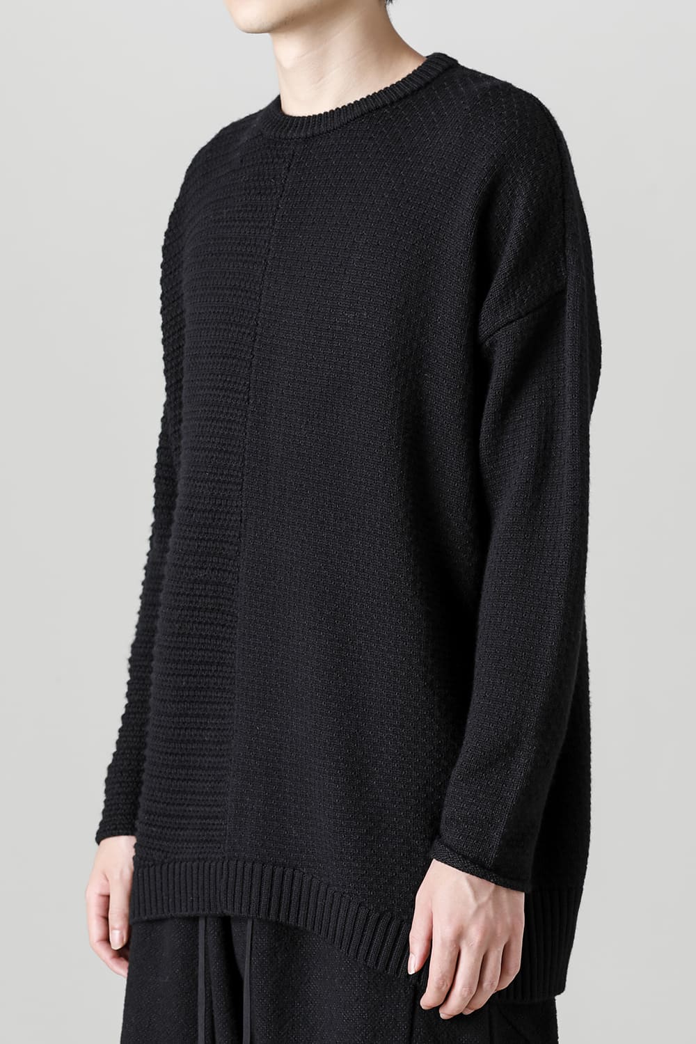 プルオーバー ニット メリノ ウール ブラック