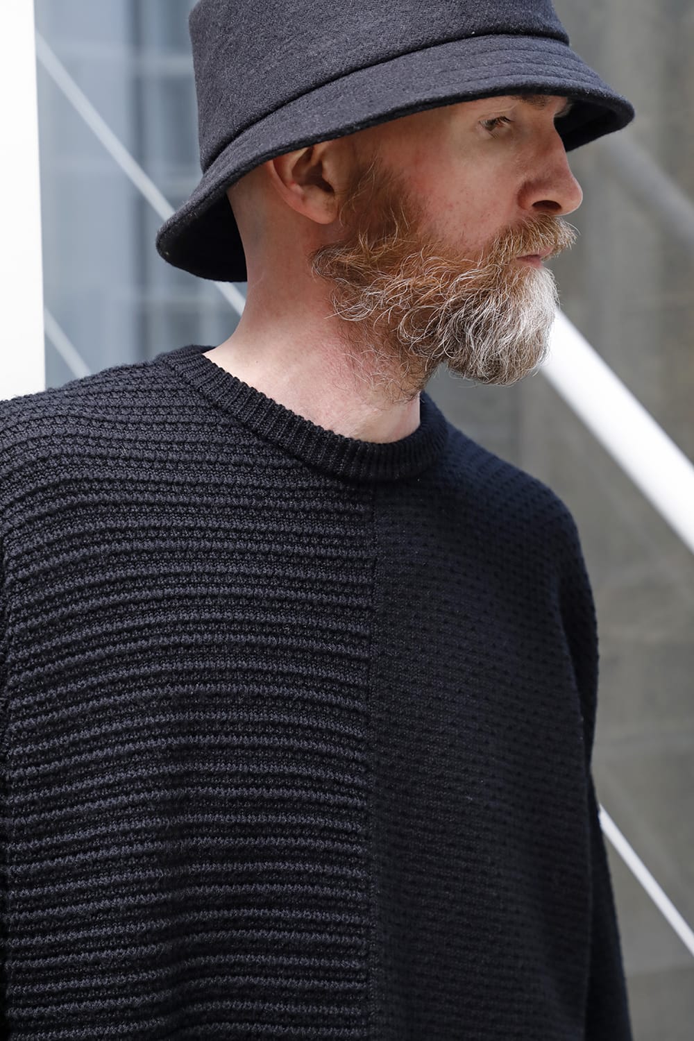 プルオーバー ニット メリノ ウール ブラック