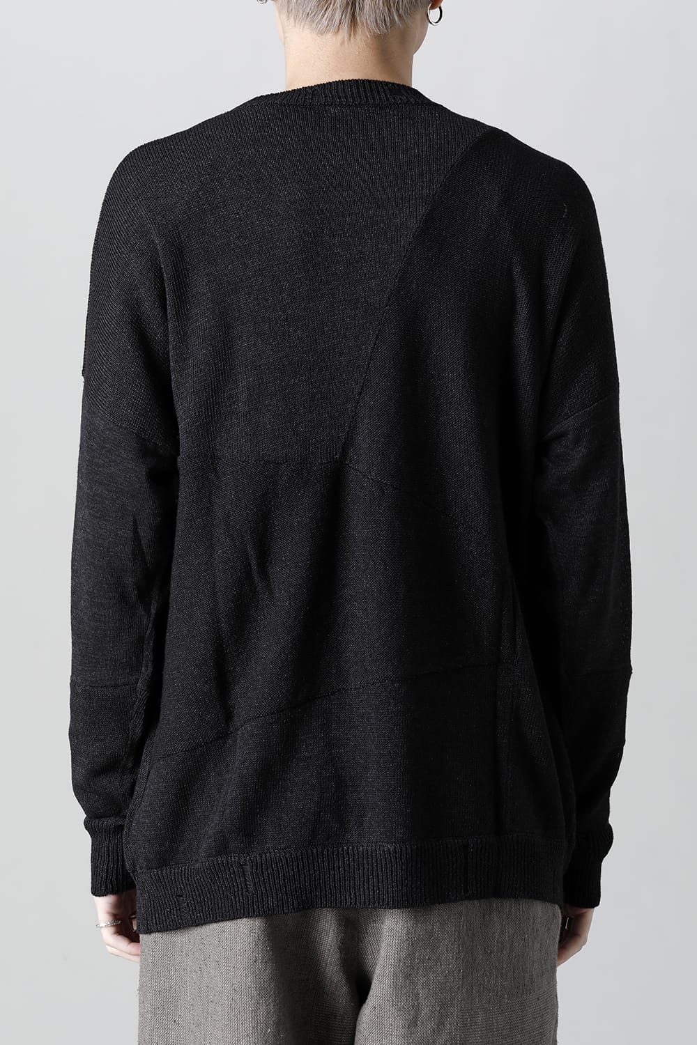 Knit long sleeve linen nylon combination