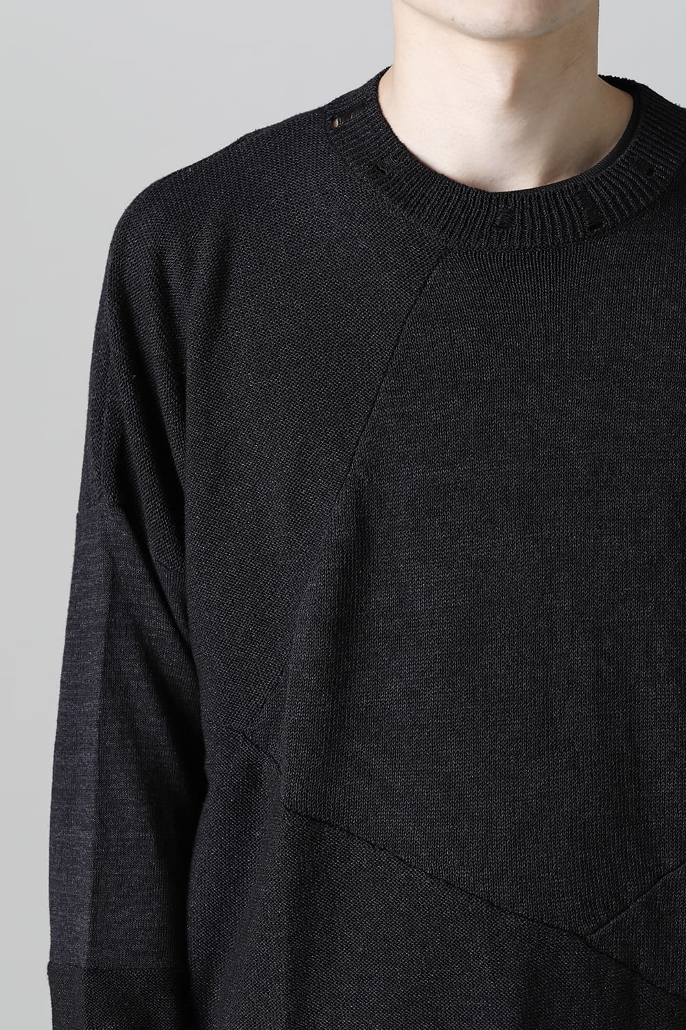 Knit long sleeve linen nylon combination