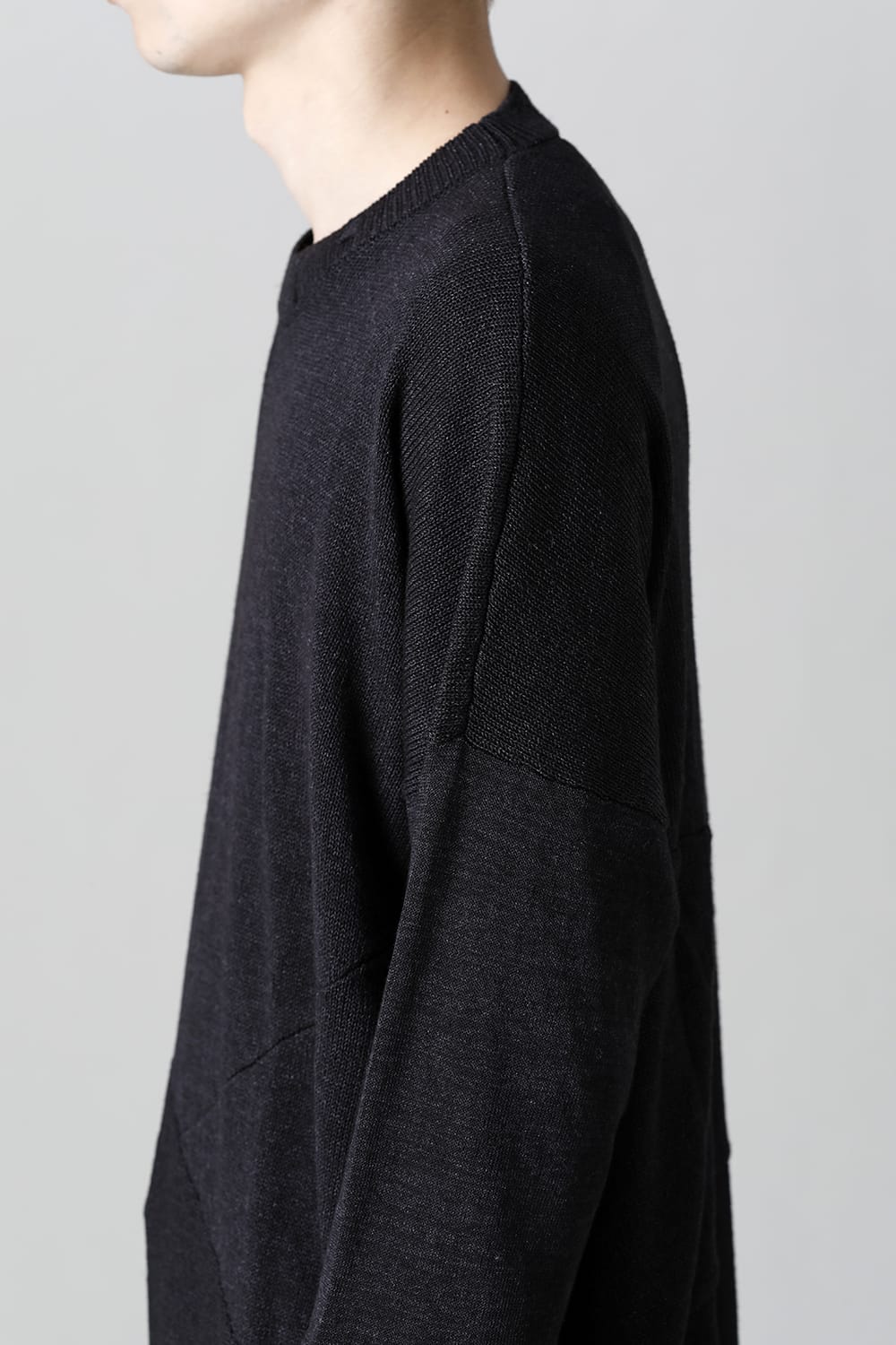 Knit long sleeve linen nylon combination
