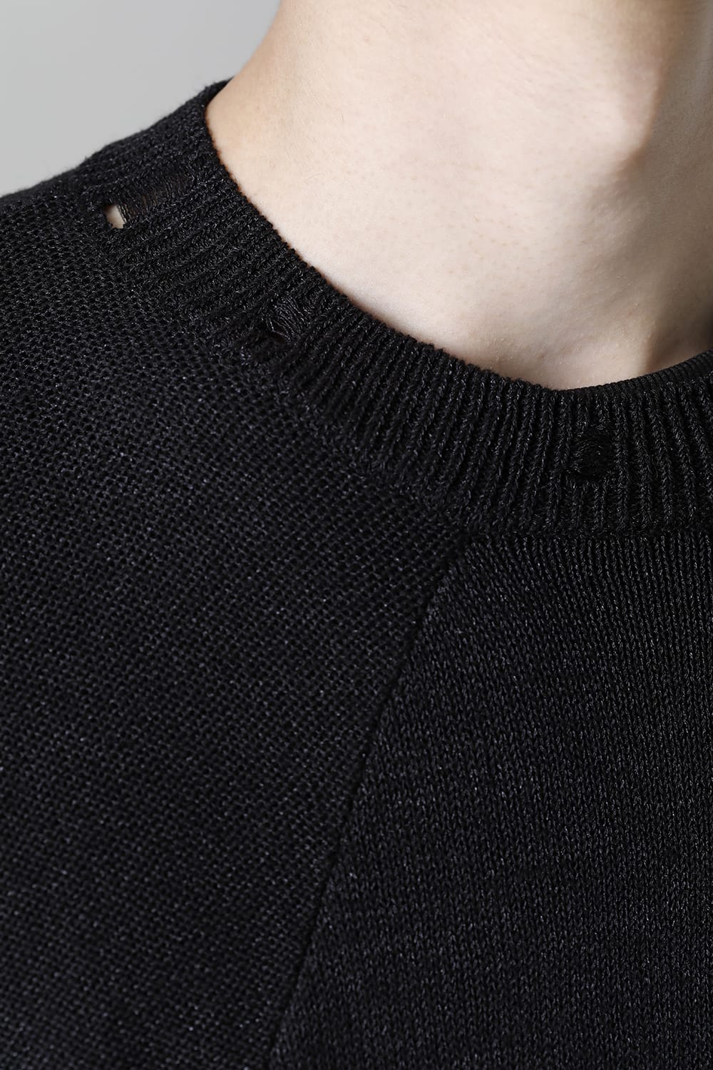 Knit long sleeve linen nylon combination