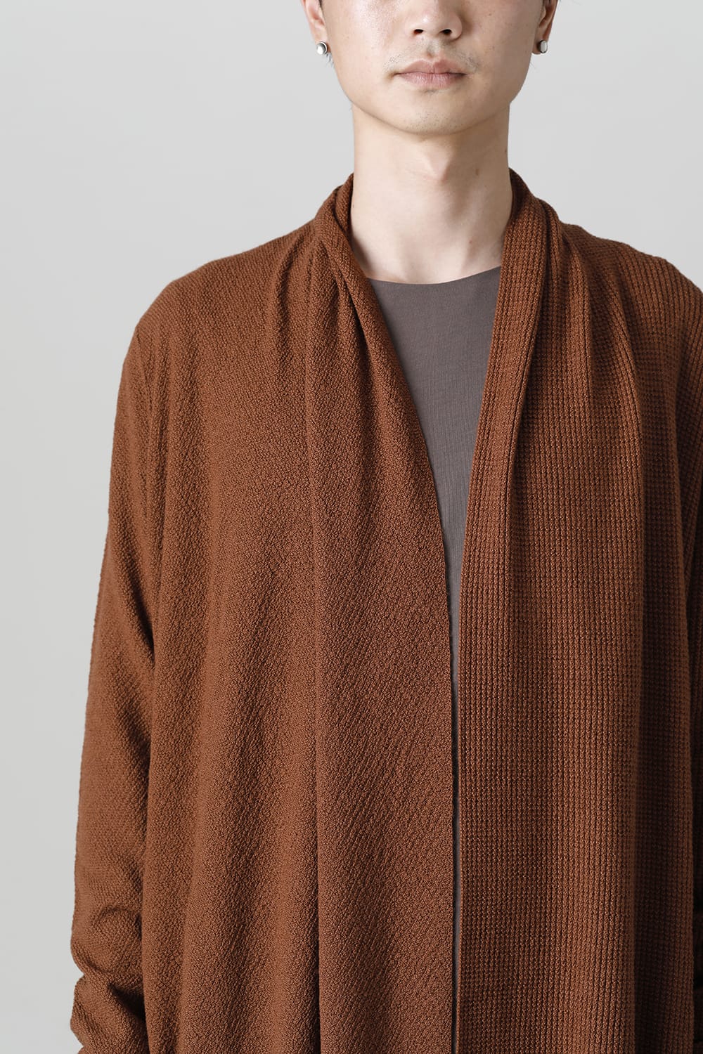 Long cardigan merino wool Camel