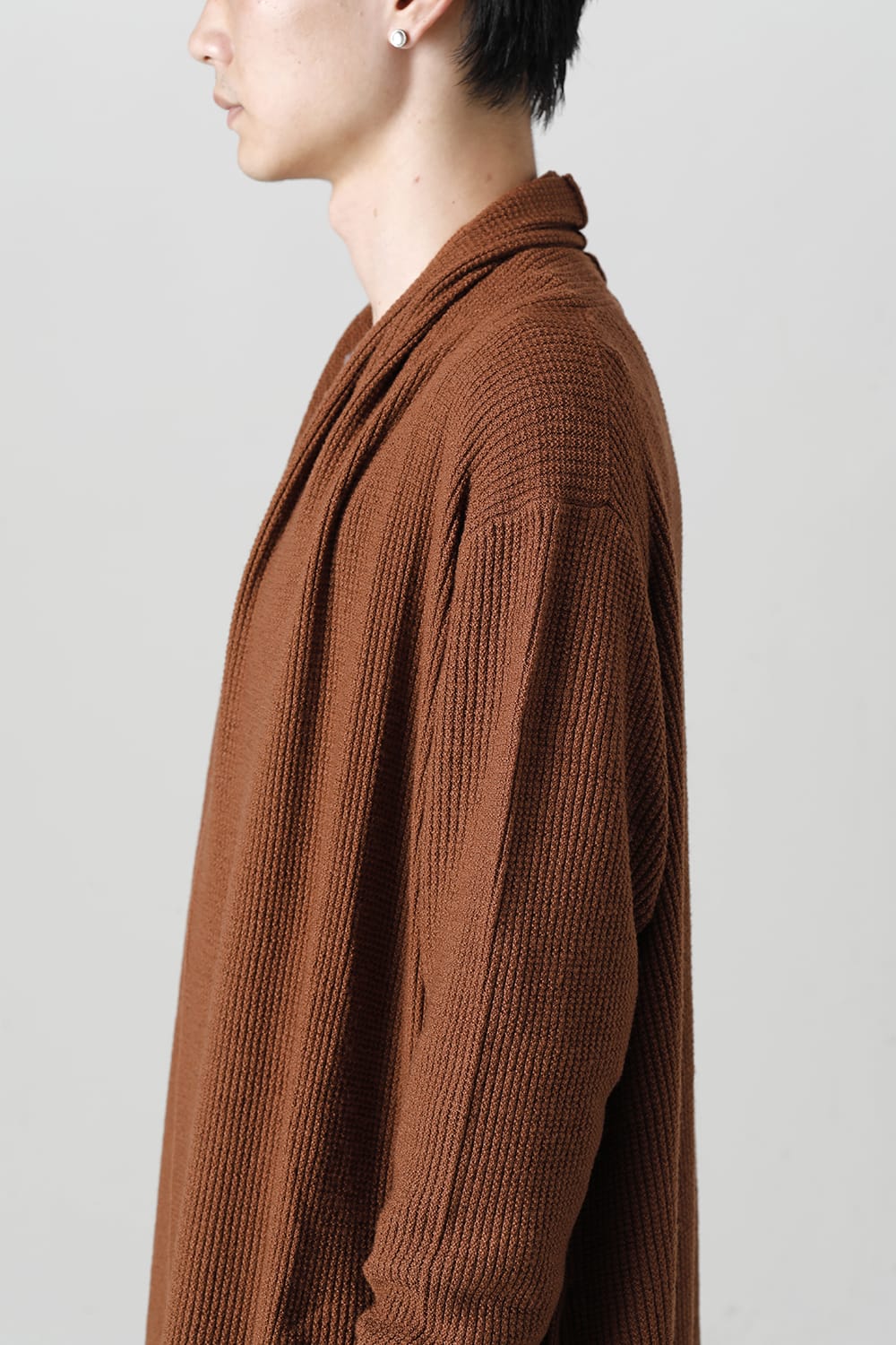 Long cardigan merino wool Camel