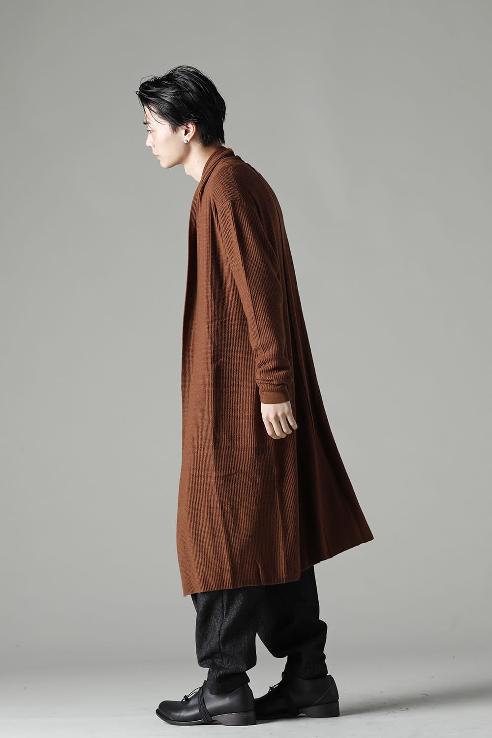 Long cardigan merino wool Camel