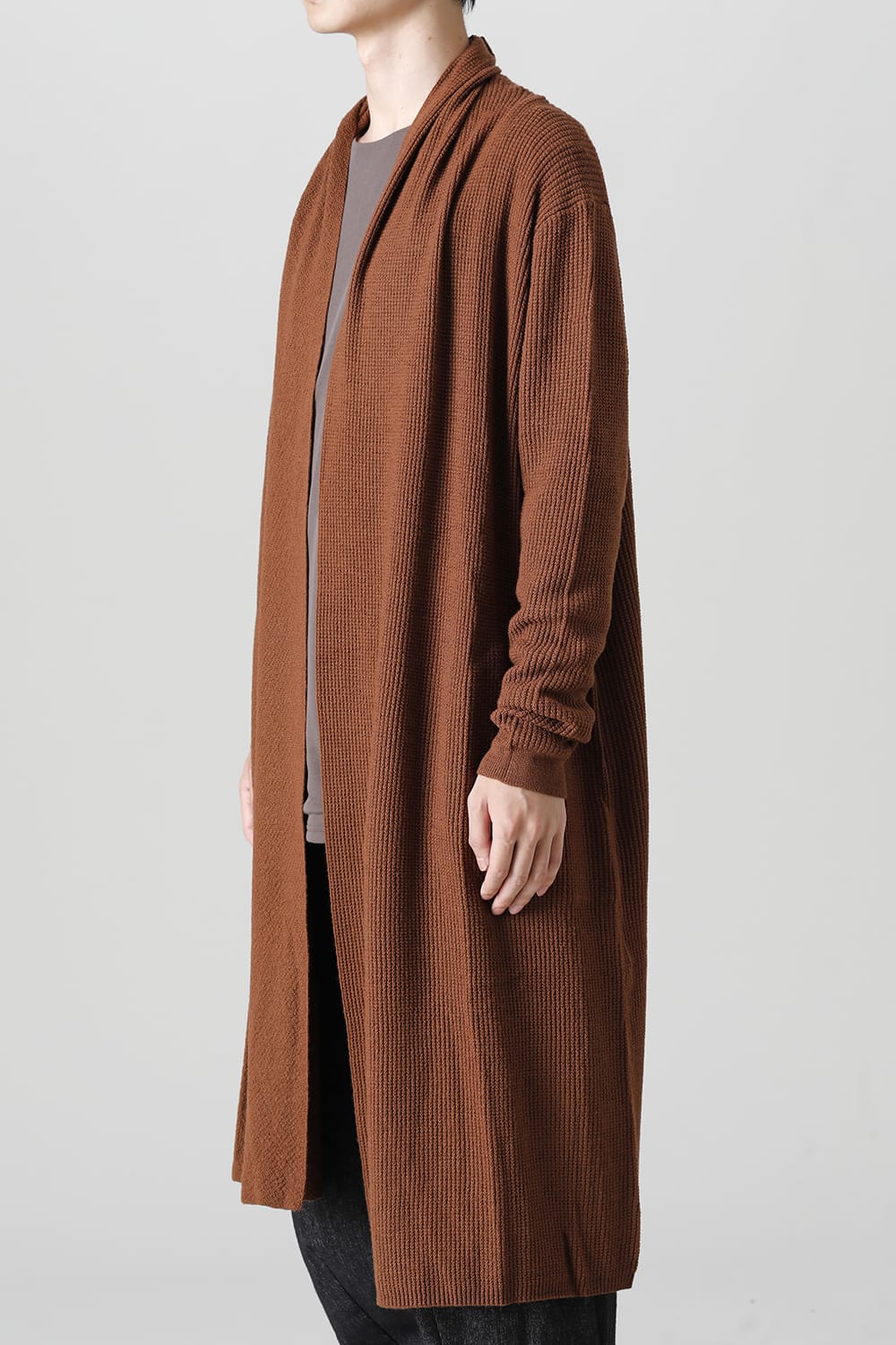 Long cardigan merino wool Camel