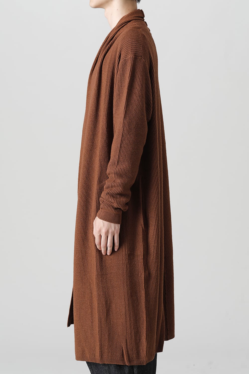 Long cardigan merino wool Camel