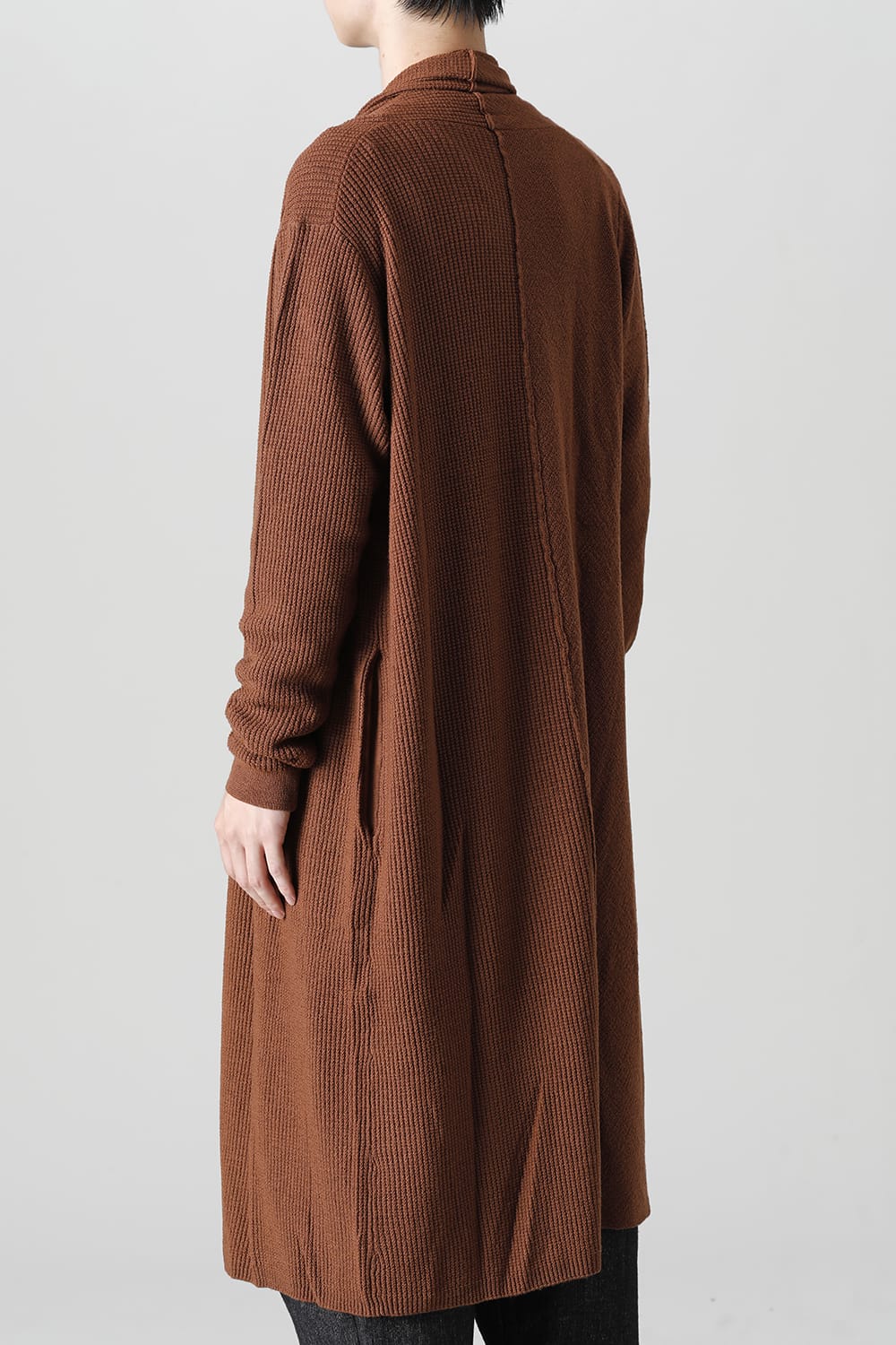 Long cardigan merino wool Camel