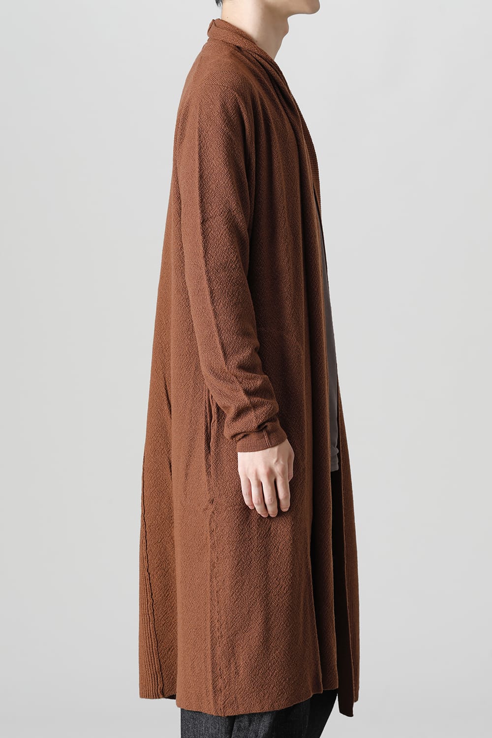 Long cardigan merino wool Camel