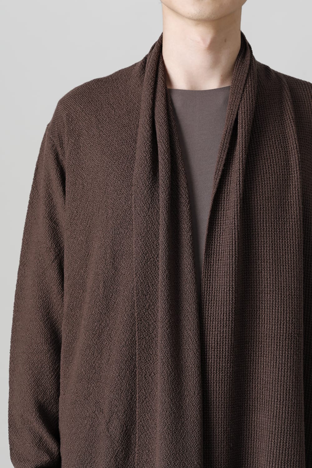 Long cardigan merino wool Chocolate