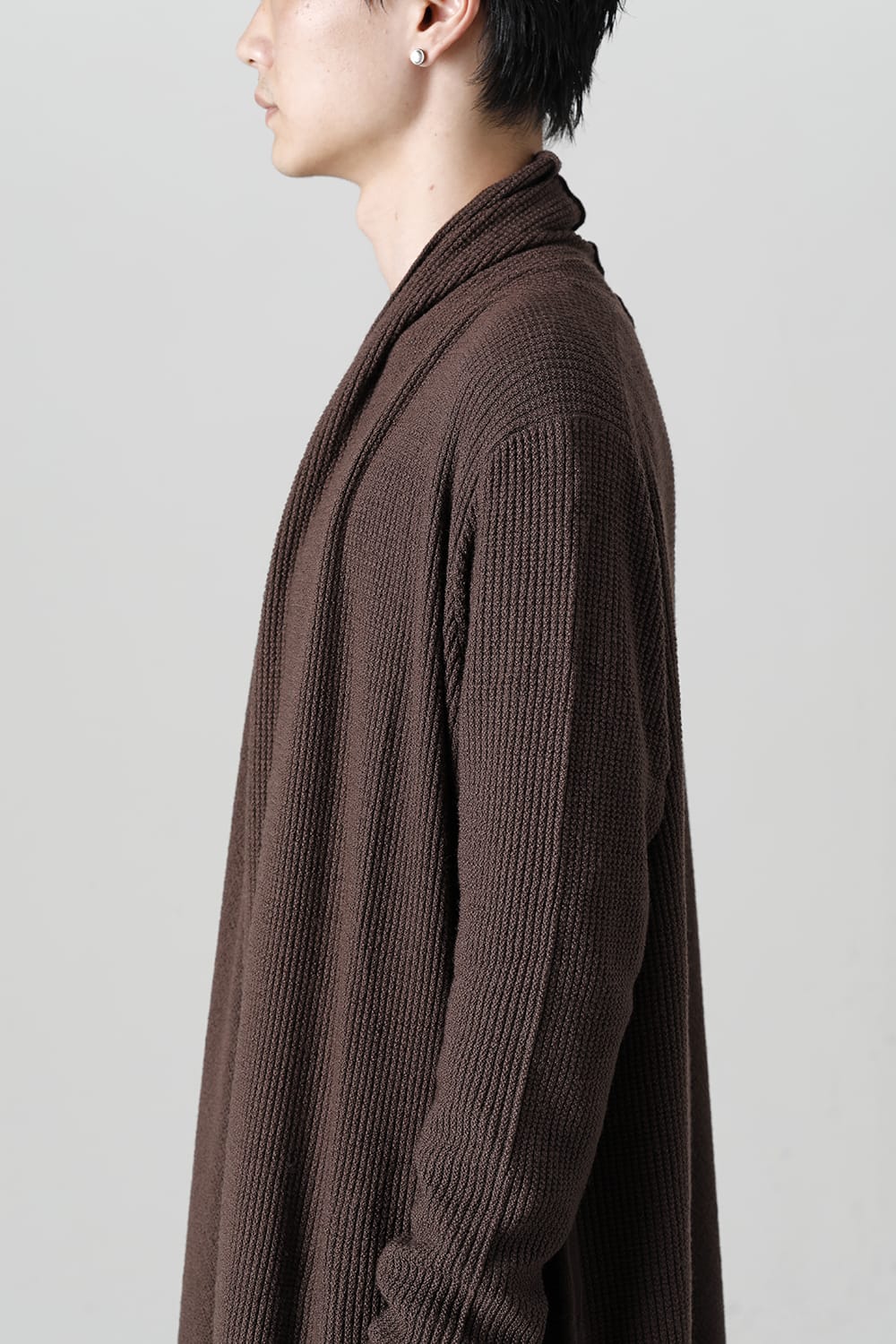 Long cardigan merino wool Chocolate