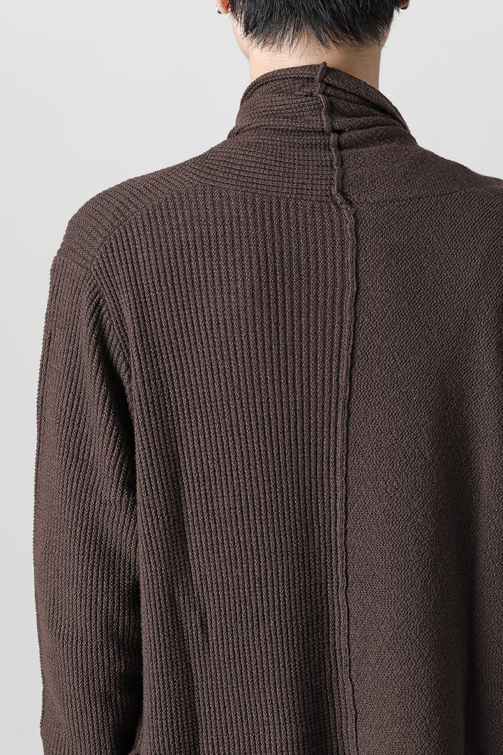 Long cardigan merino wool Chocolate