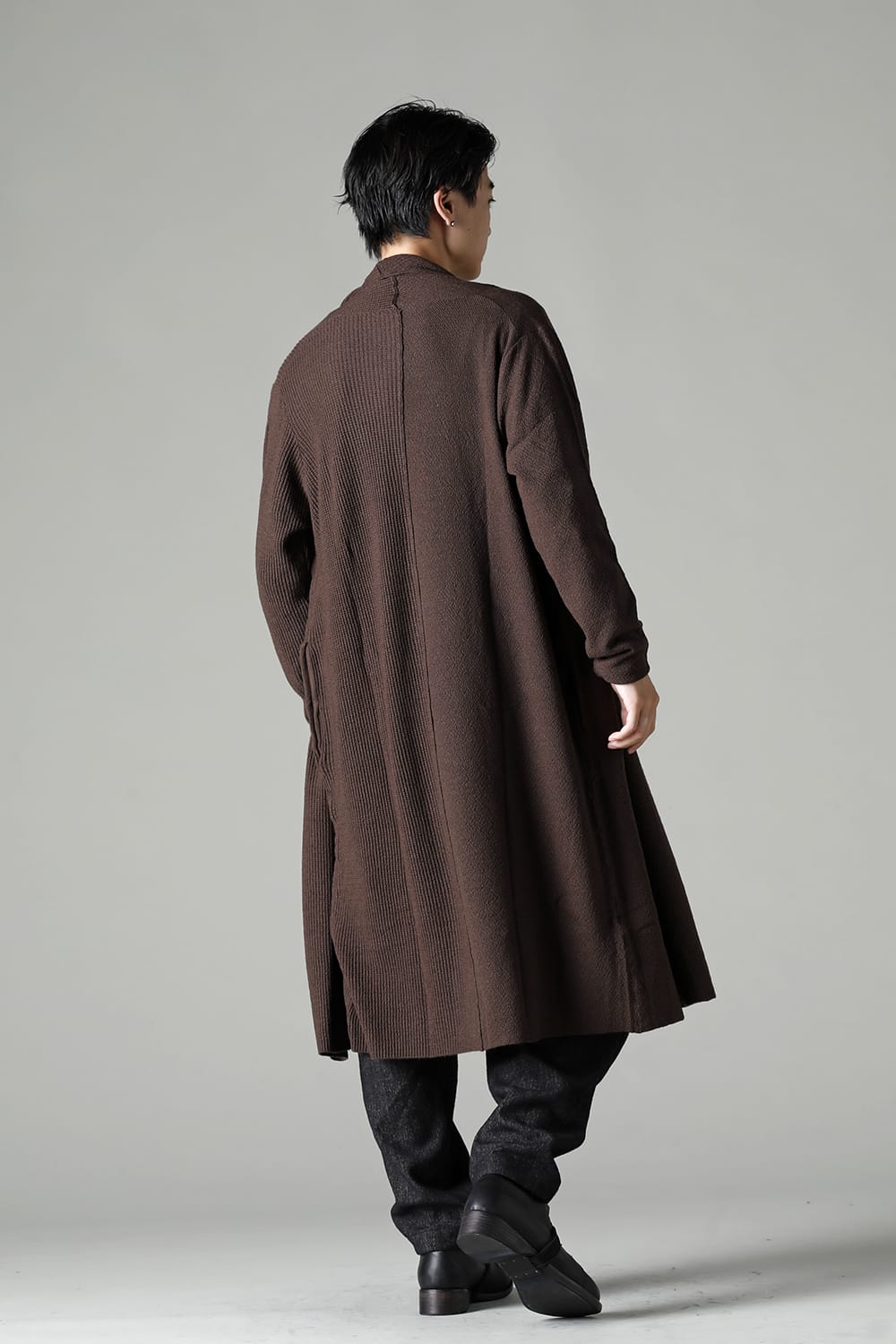 Long cardigan merino wool Chocolate