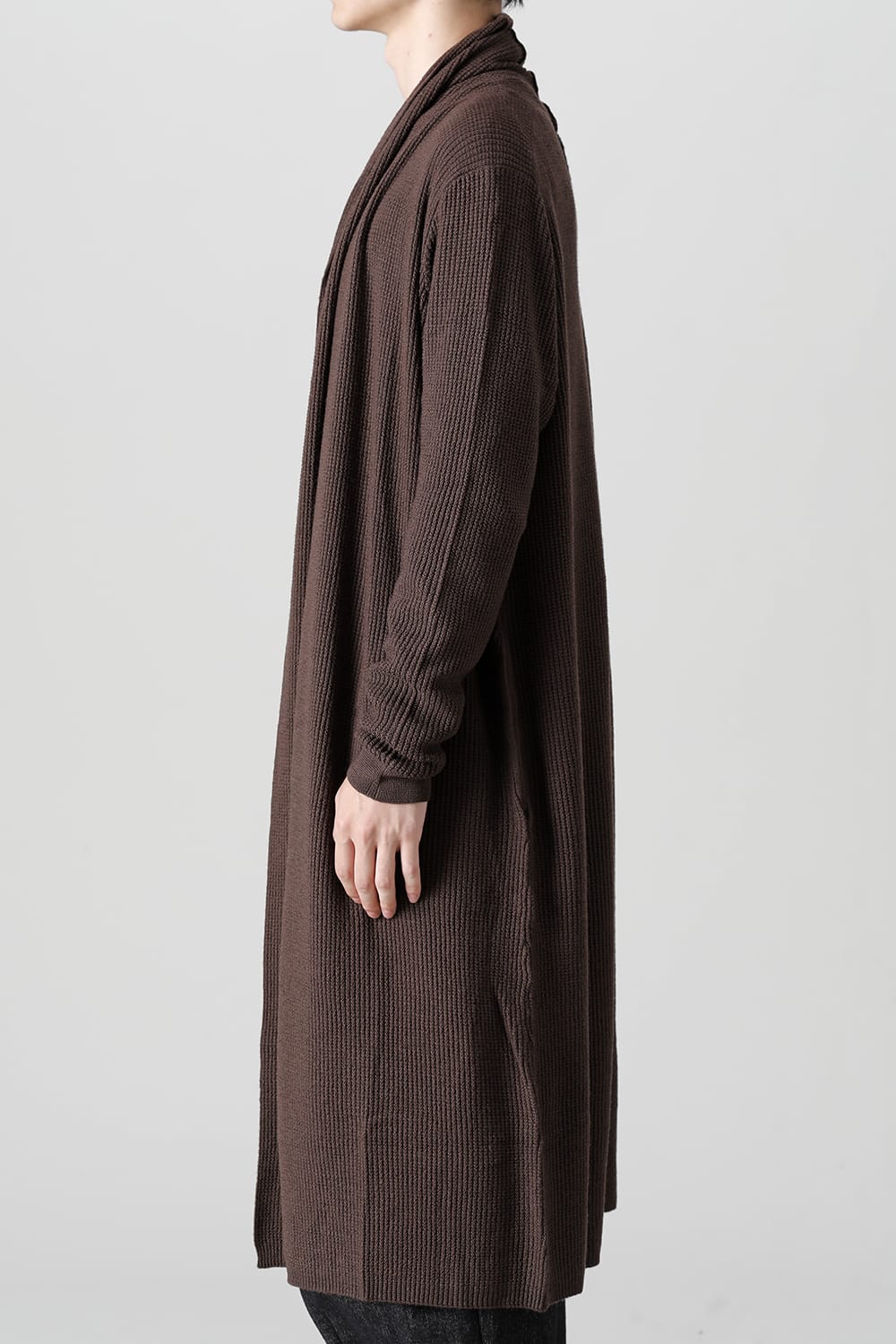 Long cardigan merino wool Chocolate