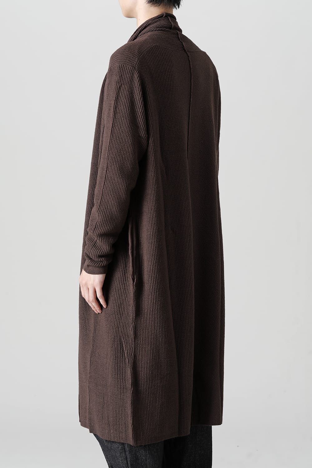 Long cardigan merino wool Chocolate