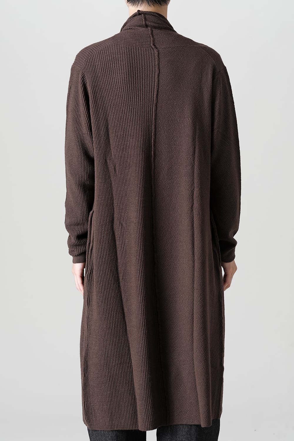 Long cardigan merino wool Chocolate