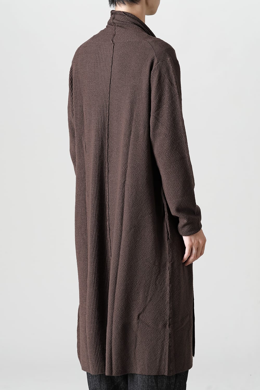 Long cardigan merino wool Chocolate