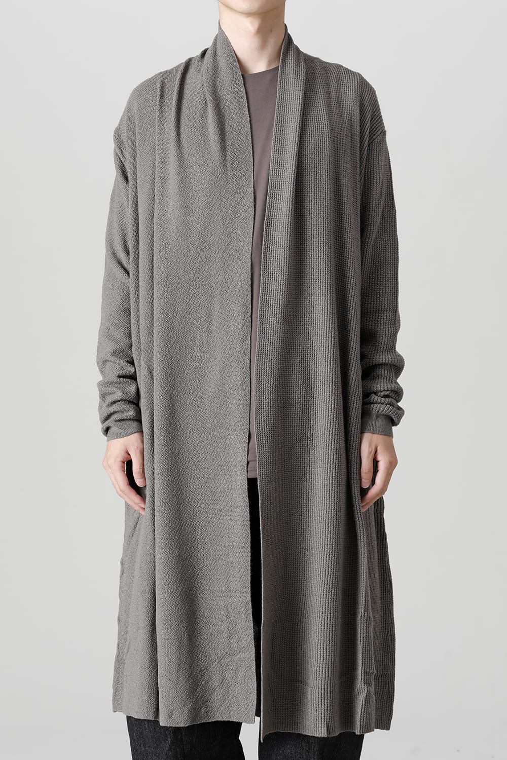 Long cardigan merino wool Gray