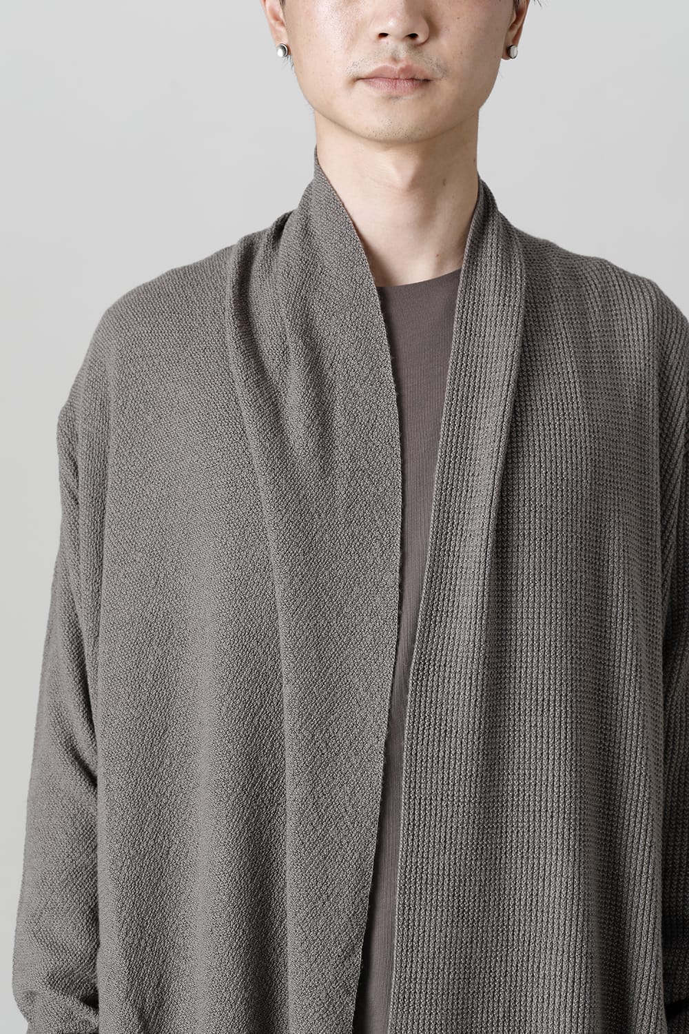 Long cardigan merino wool Gray