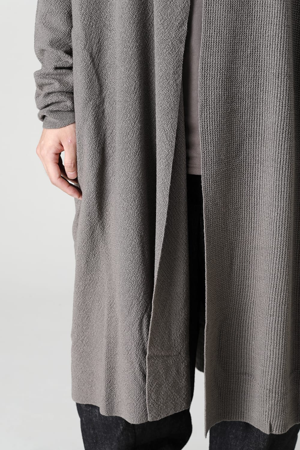 Long cardigan merino wool Gray