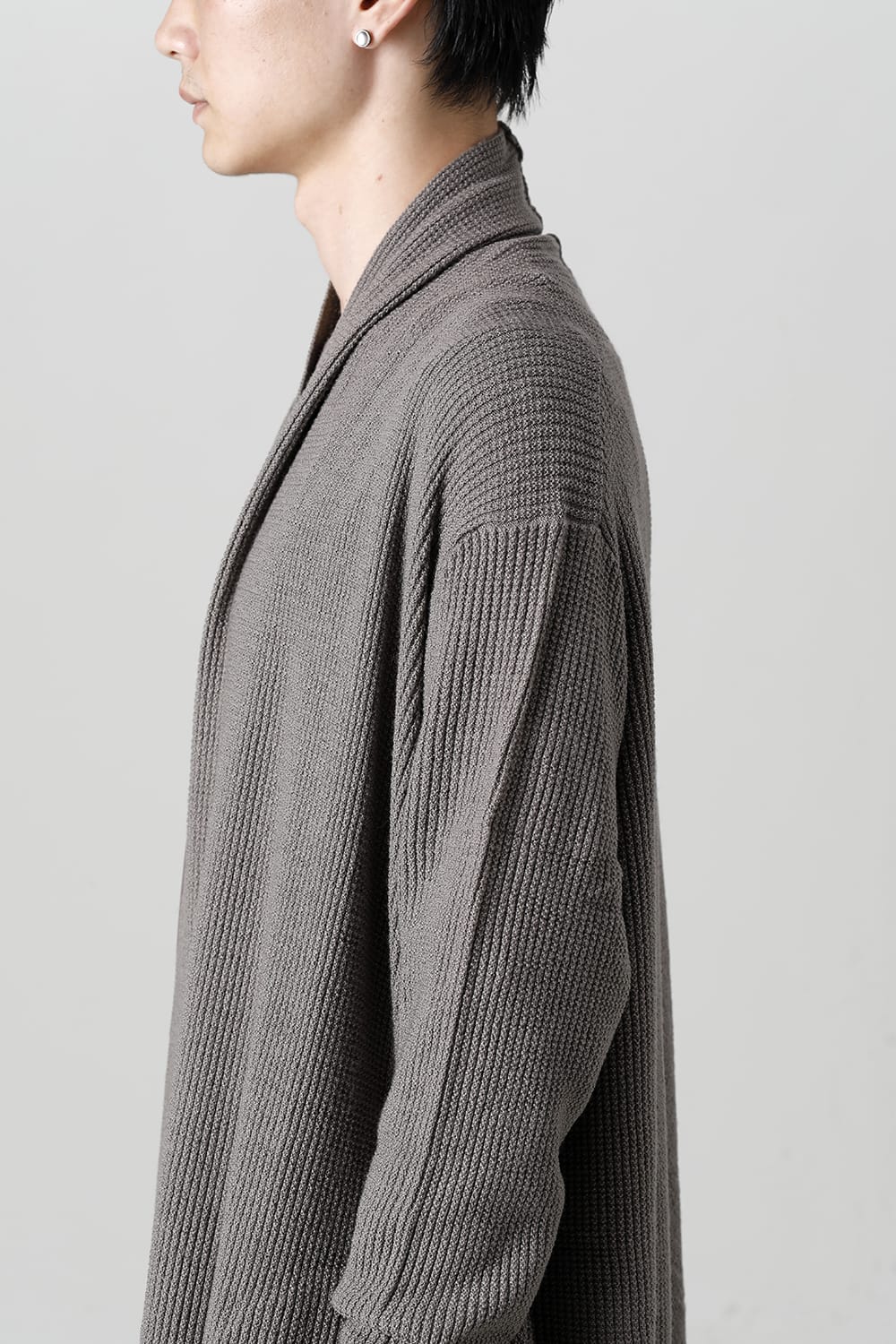 Long cardigan merino wool Gray