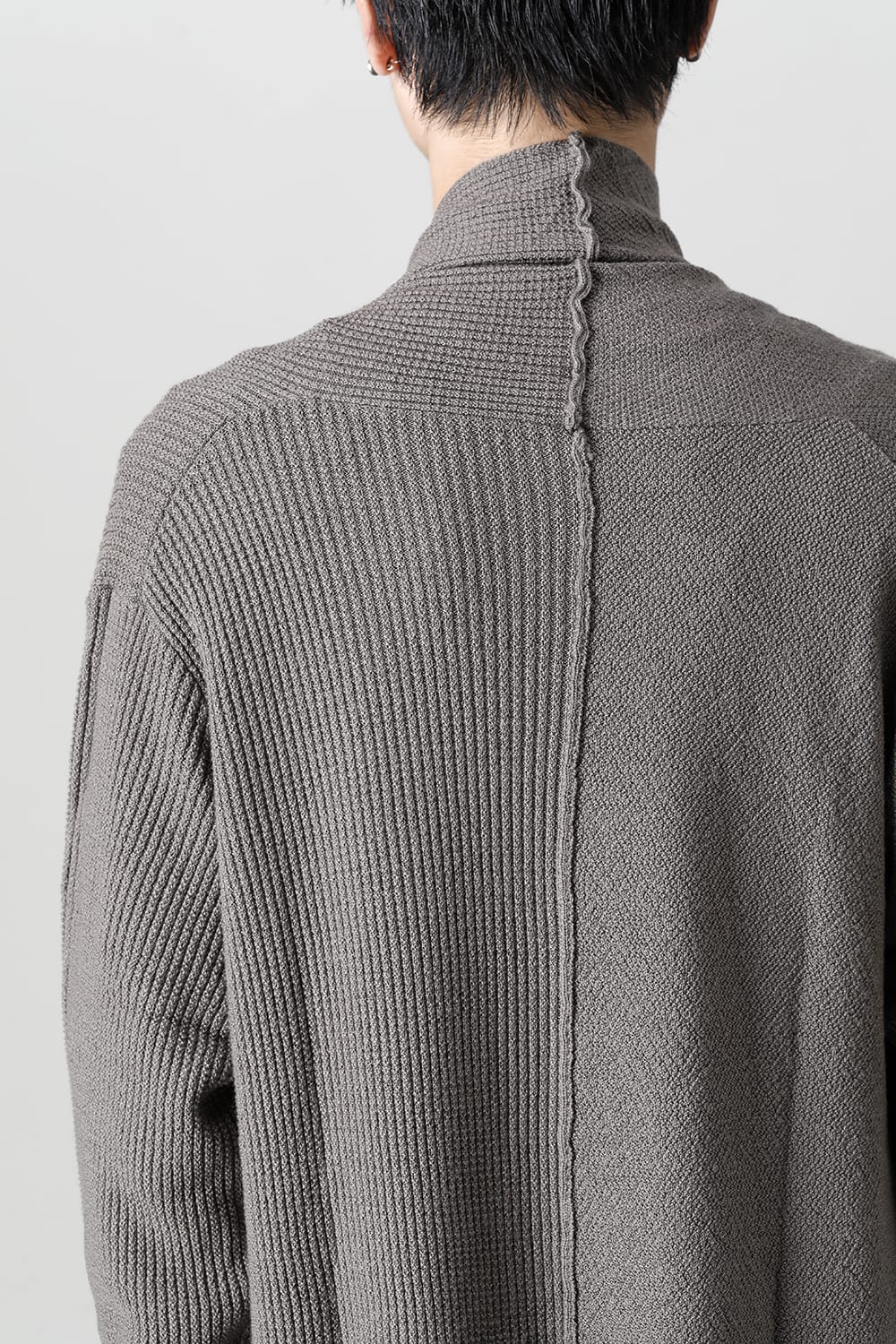 Long cardigan merino wool Gray