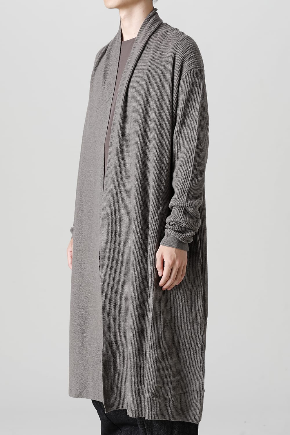 Long cardigan merino wool Gray