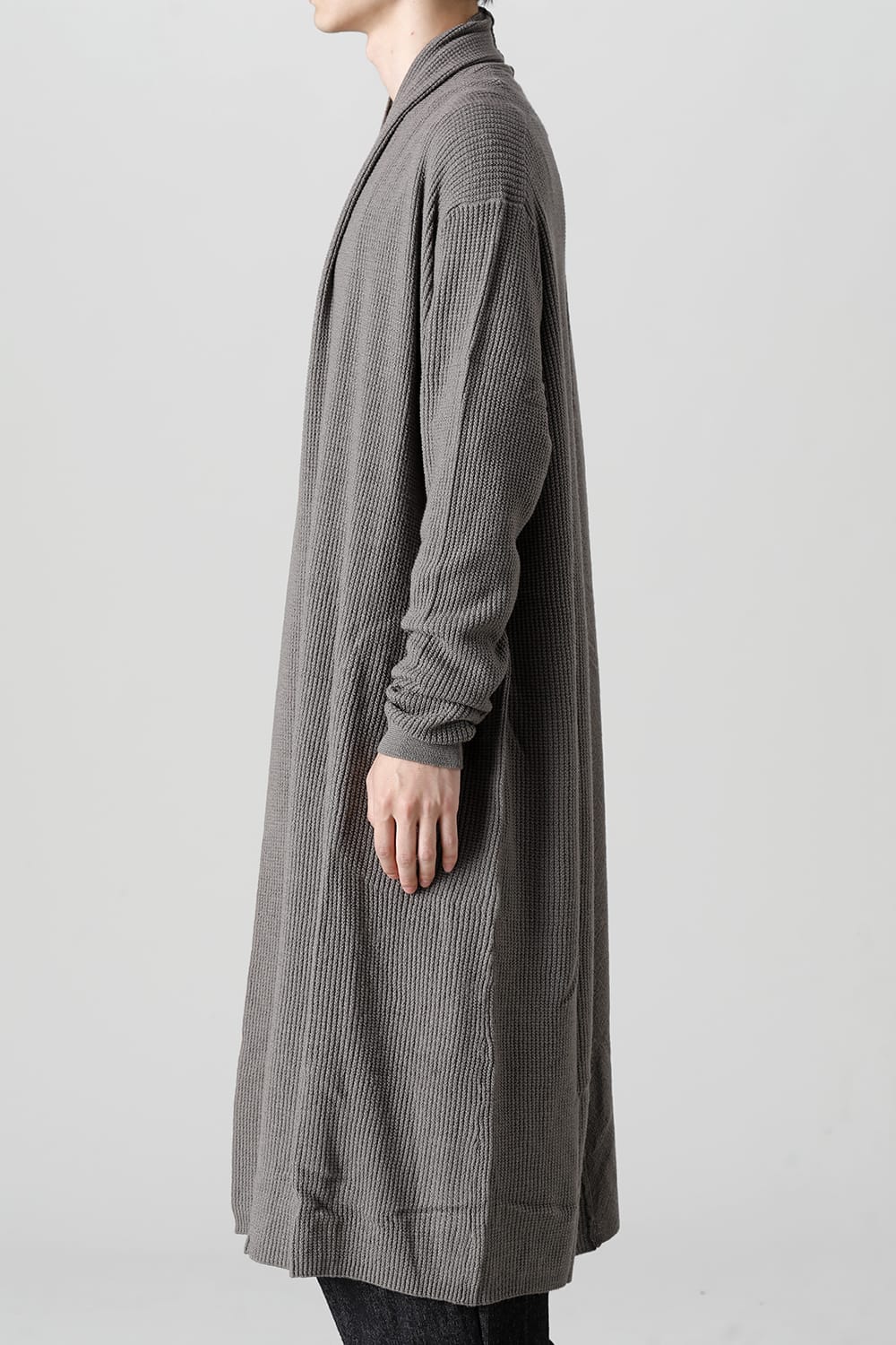Long cardigan merino wool Gray