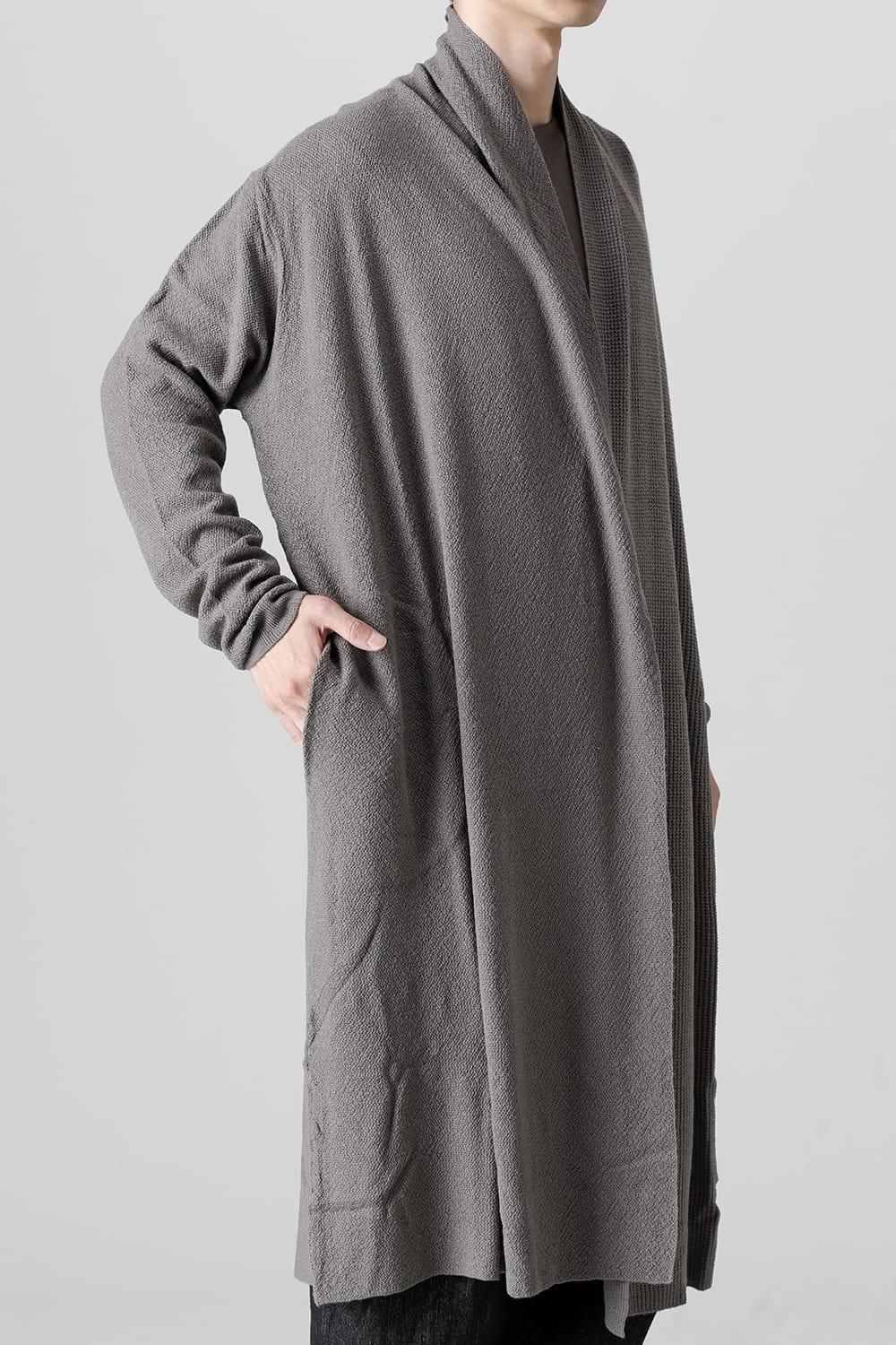 Long cardigan merino wool Gray