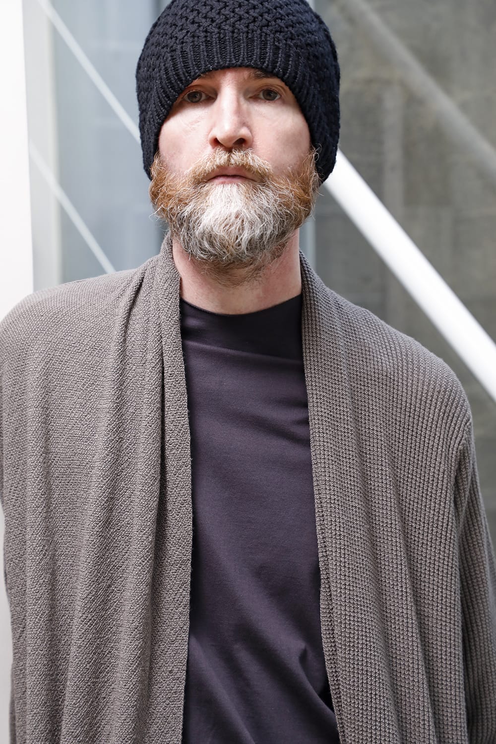 Long cardigan merino wool Gray