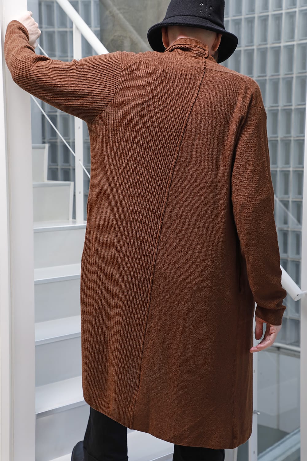 Long cardigan merino wool Camel