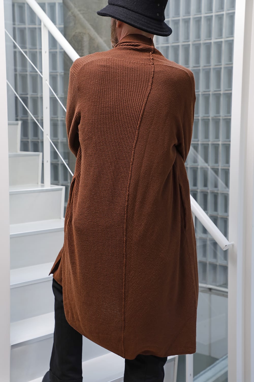 Long cardigan merino wool Camel