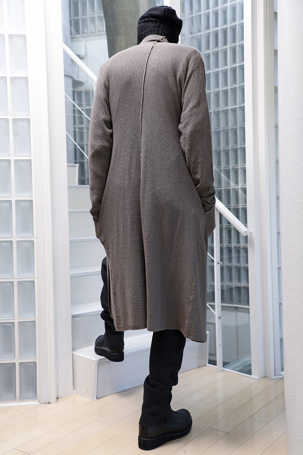 Long cardigan merino wool Gray