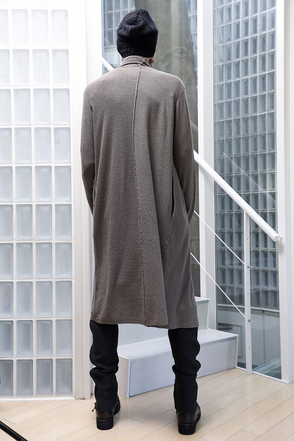 Long cardigan merino wool Gray