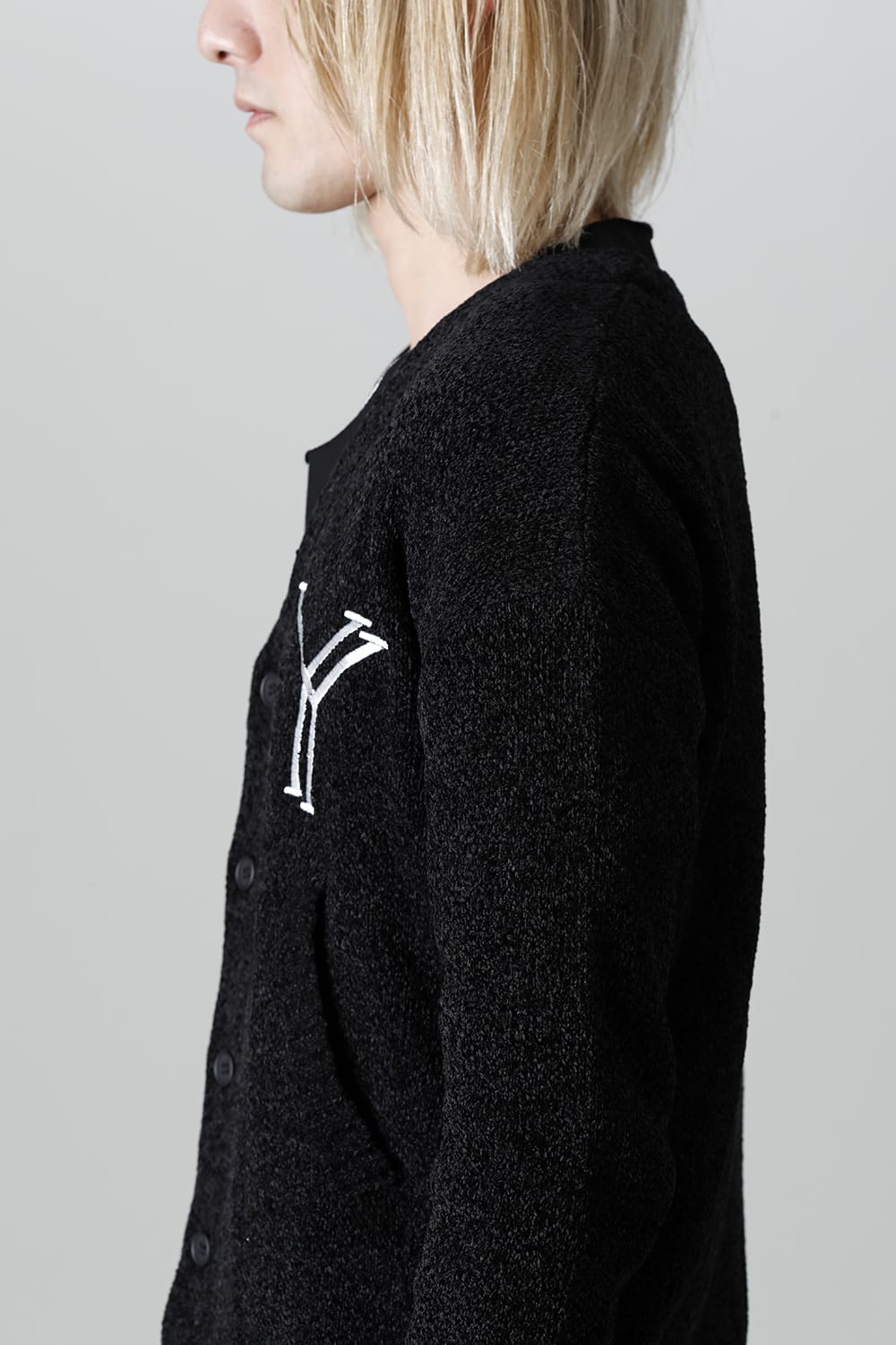 Y Logo Cardigan Black