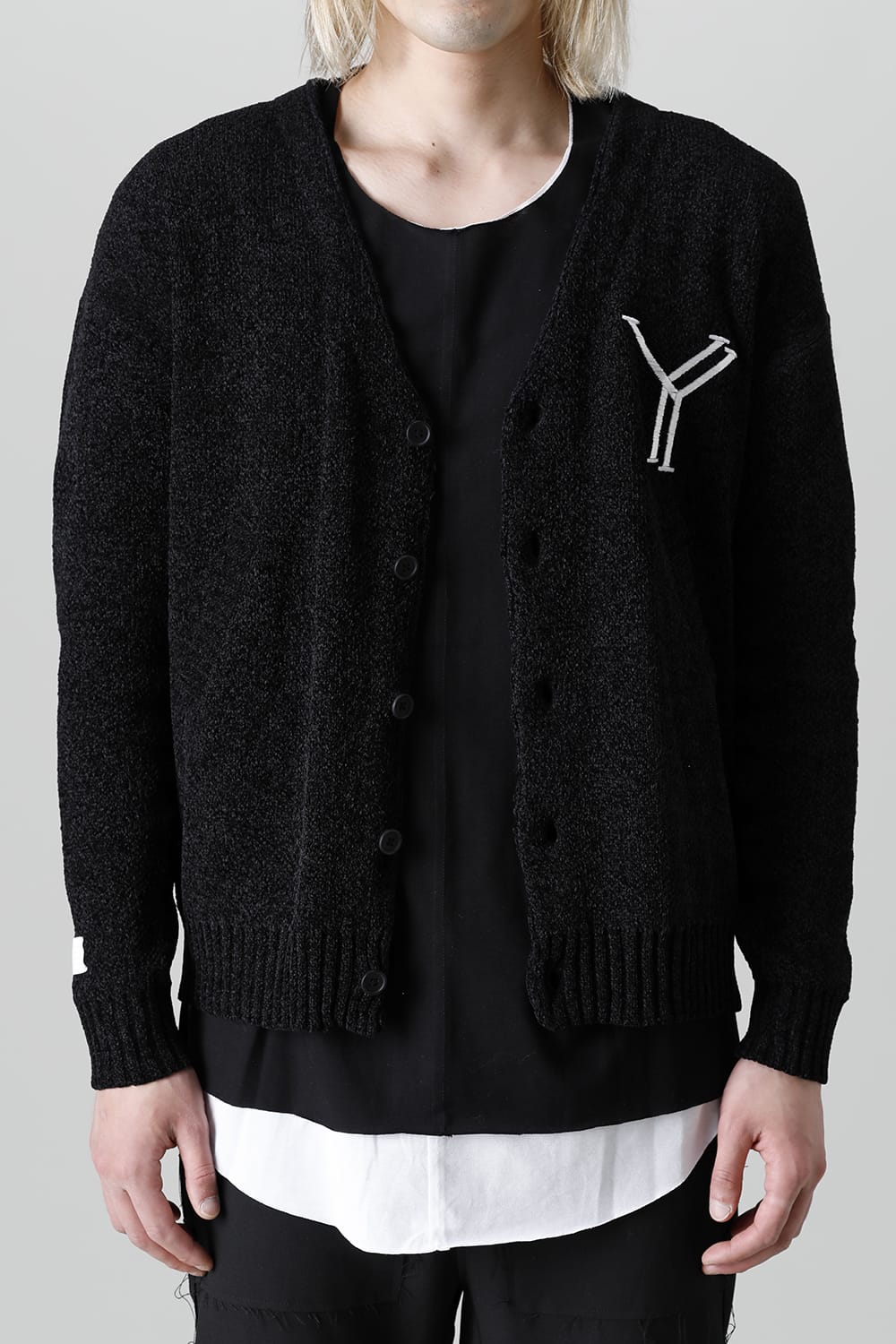 Y Logo Cardigan Black