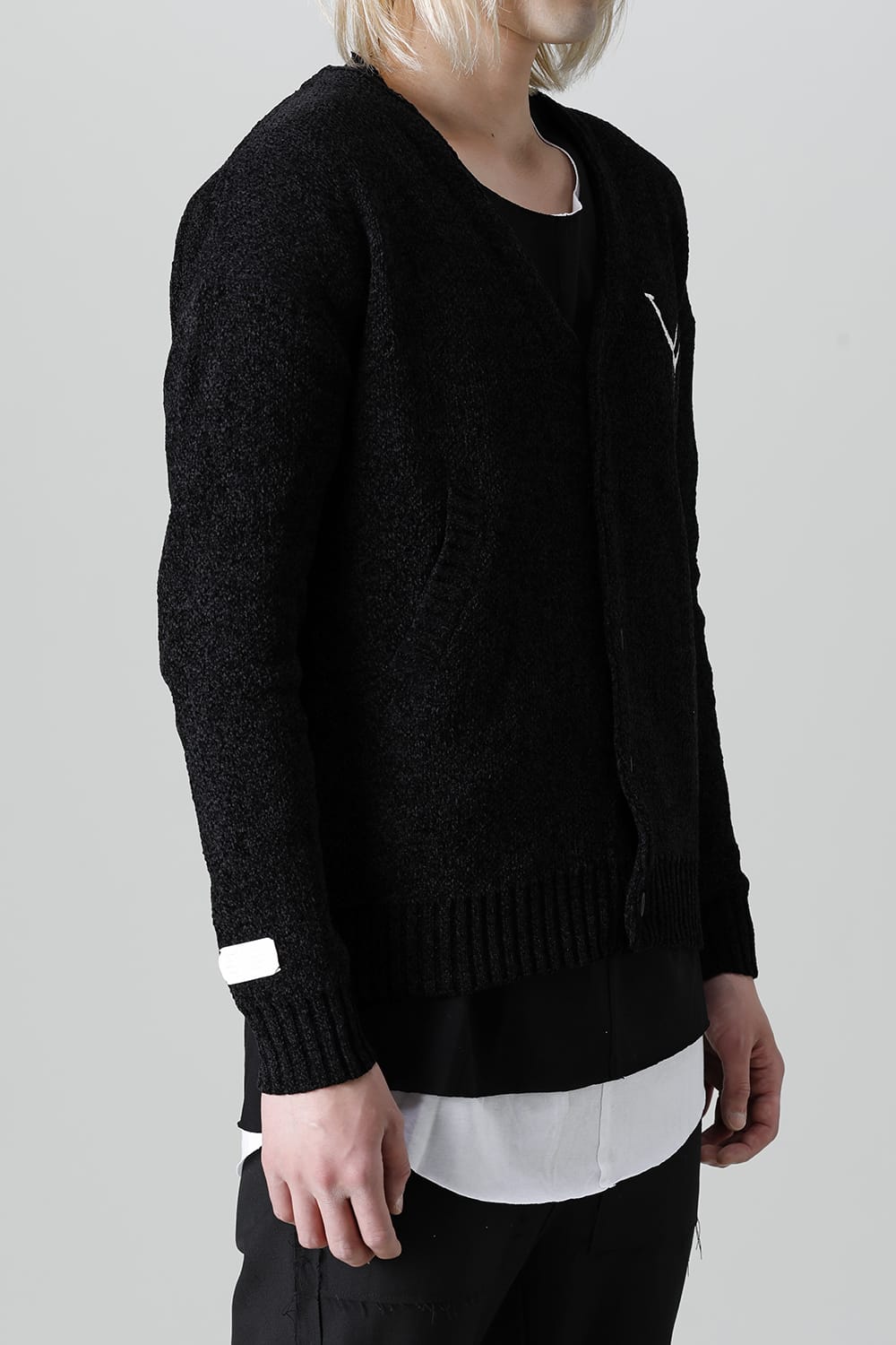 Y Logo Cardigan Black