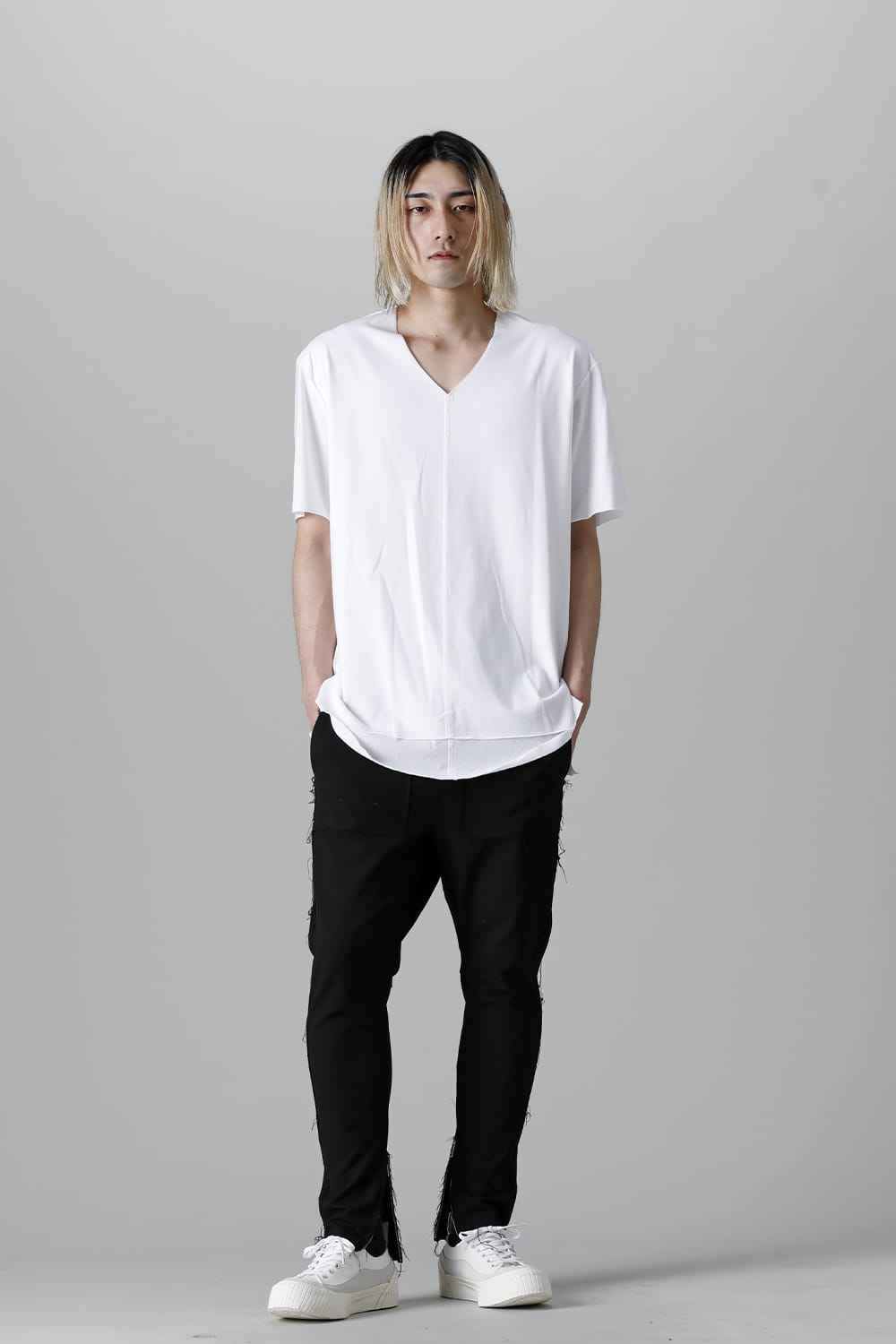 Layered Cutsew 6th(V-Neck Oversize) White
