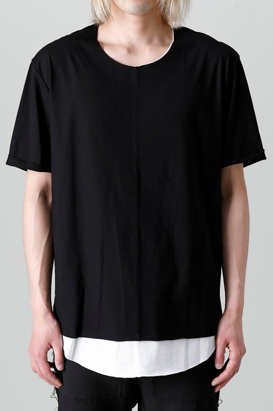 Layered Cutsew 5th(C-Neck Oversize) Black/White