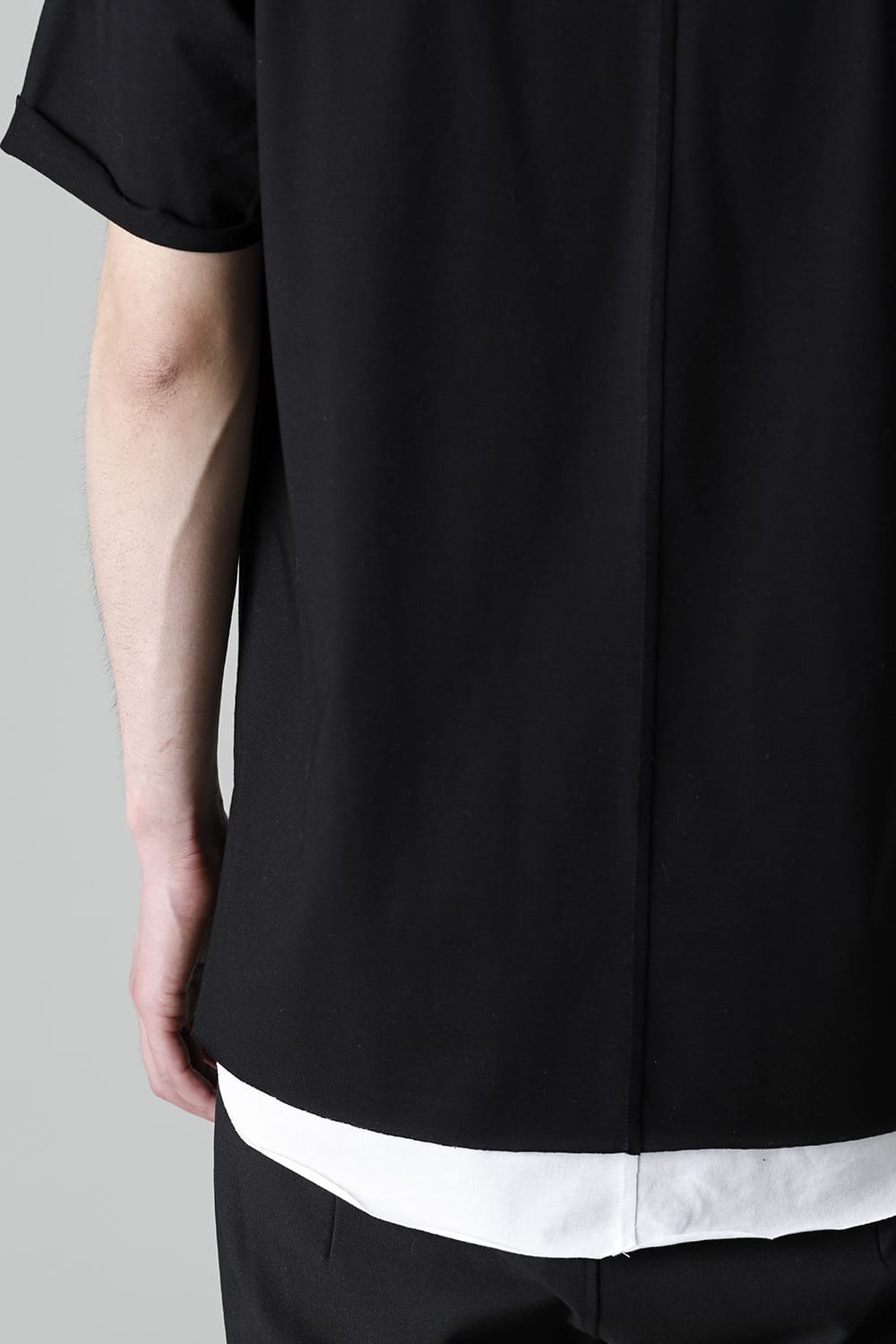 Layered Cutsew 5th(C-Neck Oversize) Black/White