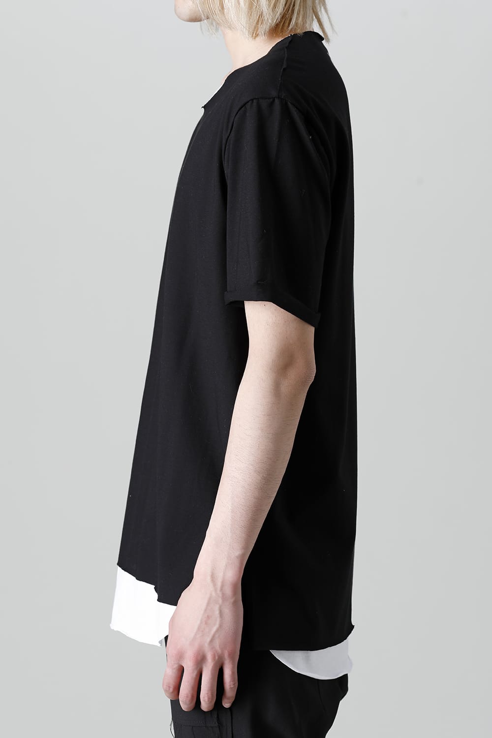 Layered Cutsew 5th(C-Neck Oversize) Black/White