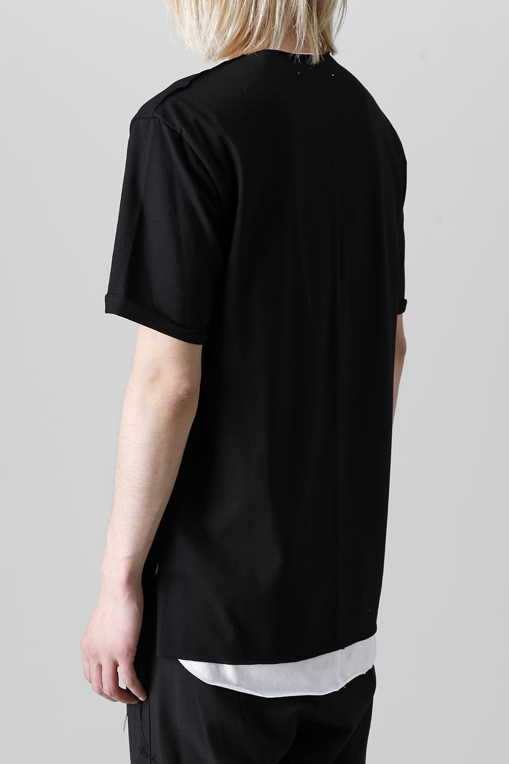 Layered Cutsew 5th(C-Neck Oversize) Black/White