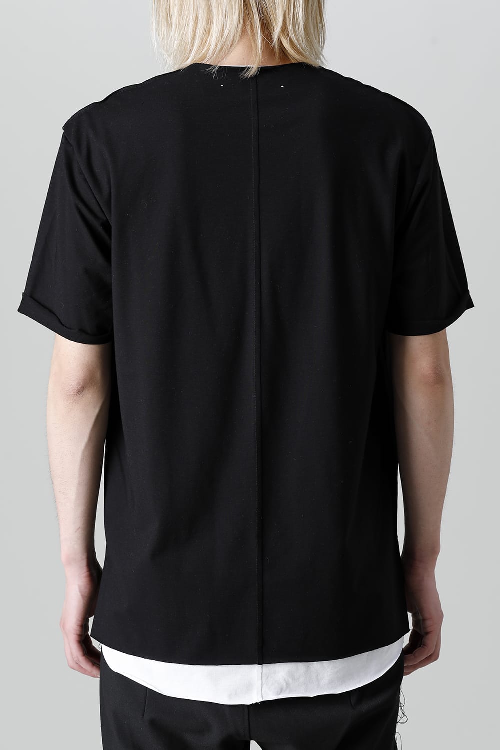 Layered Cutsew 5th(C-Neck Oversize) Black/White