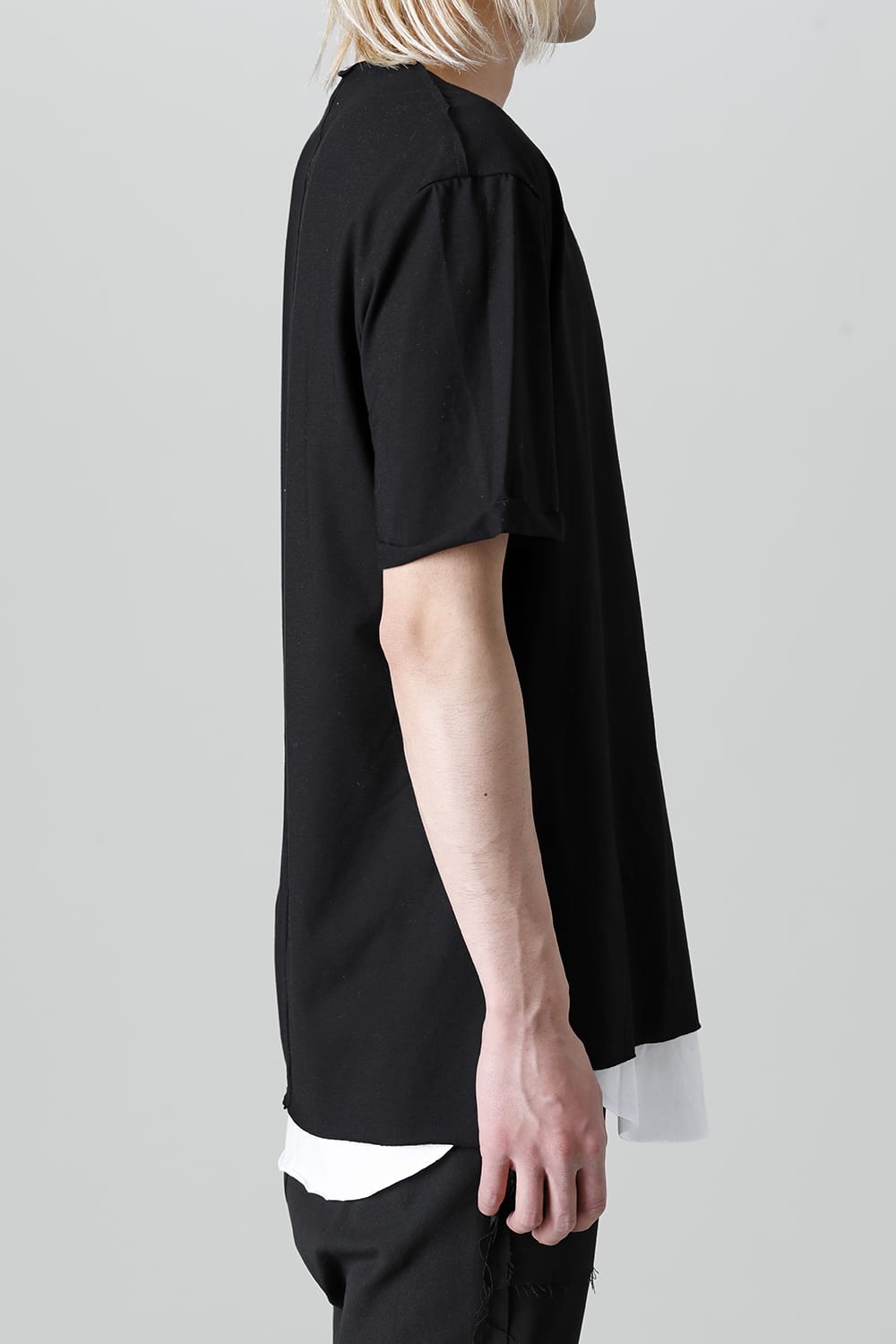 Layered Cutsew 5th(C-Neck Oversize) Black/White