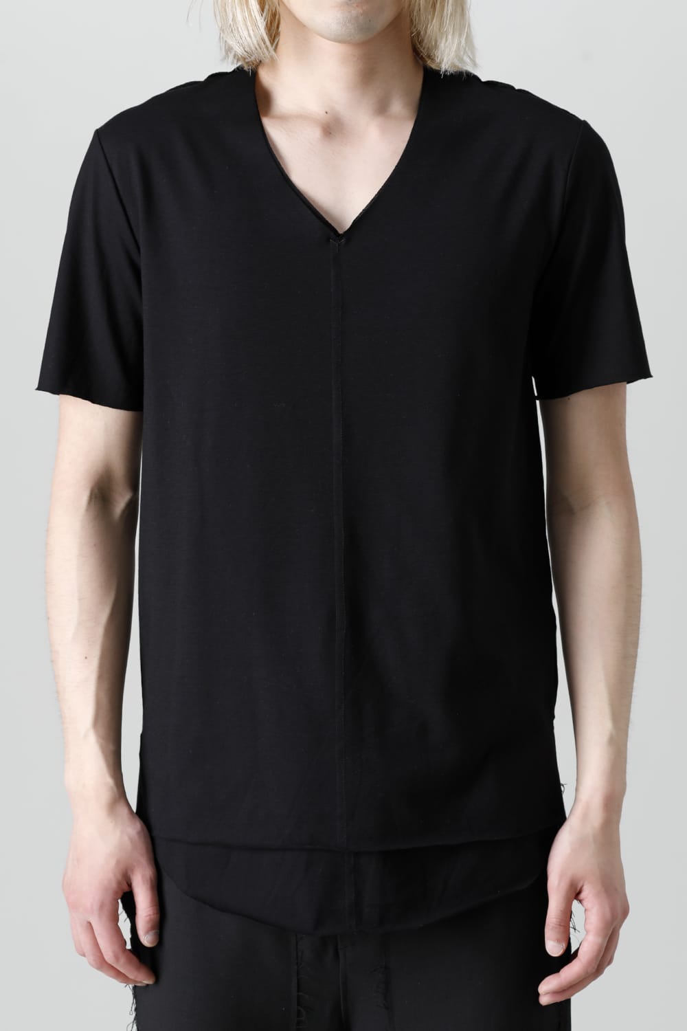 Layered Cutsew 1st(V-Neck) Black